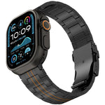 Pulseira de Relógio com Fecho de Segurança de Três Contas em Liga de Titânio, Para Apple Watch 46mm / 49mm / 45mm / 44mm, Para Apple Watch 42mm / 41mm / 40mm / 38mm