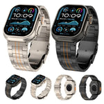 Pulseira de Relógio com Fecho de Segurança de Três Contas em Liga de Titânio, Para Apple Watch 46mm / 49mm / 45mm / 44mm, Para Apple Watch 42mm / 41mm / 40mm / 38mm
