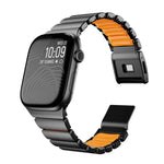 Pulseira de Relógio com Fivela Norman Magnética Integrada de Uma Conta em Aço Inoxidável, Para Apple Watch 46mm / 49mm / 45mm / 44mm