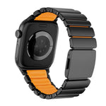 Pulseira de Relógio com Fivela Norman Magnética Integrada de Uma Conta em Aço Inoxidável, Para Apple Watch 46mm / 49mm / 45mm / 44mm