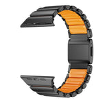 Pulseira de Relógio com Fivela Norman Magnética Integrada de Uma Conta em Aço Inoxidável, Para Apple Watch 46mm / 49mm / 45mm / 44mm
