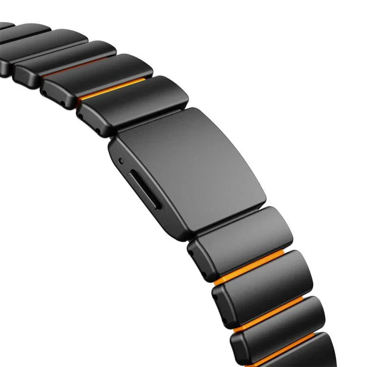Pulseira de Relógio com Fivela Norman Magnética Integrada de Uma Conta em Aço Inoxidável, Para Apple Watch 46mm / 49mm / 45mm / 44mm