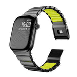Pulseira de Relógio com Fivela Norman Magnética Integrada de Uma Conta em Aço Inoxidável, Para Apple Watch 46mm / 49mm / 45mm / 44mm
