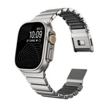 Pulseira de Relógio com Fivela Norman Magnética Integrada de Uma Conta em Aço Inoxidável, Para Apple Watch 46mm / 49mm / 45mm / 44mm