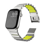 Pulseira de Relógio com Fivela Norman Magnética Integrada de Uma Conta em Aço Inoxidável, Para Apple Watch 46mm / 49mm / 45mm / 44mm