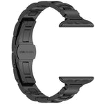 Pulseira de Relógio com Fivela Borboleta de Três Contas e Cintura Fina em Liga de Titânio, Para Apple Watch 46mm / 49mm / 45mm / 44mm, Para Apple Watch 42mm / 41mm / 40mm / 38mm