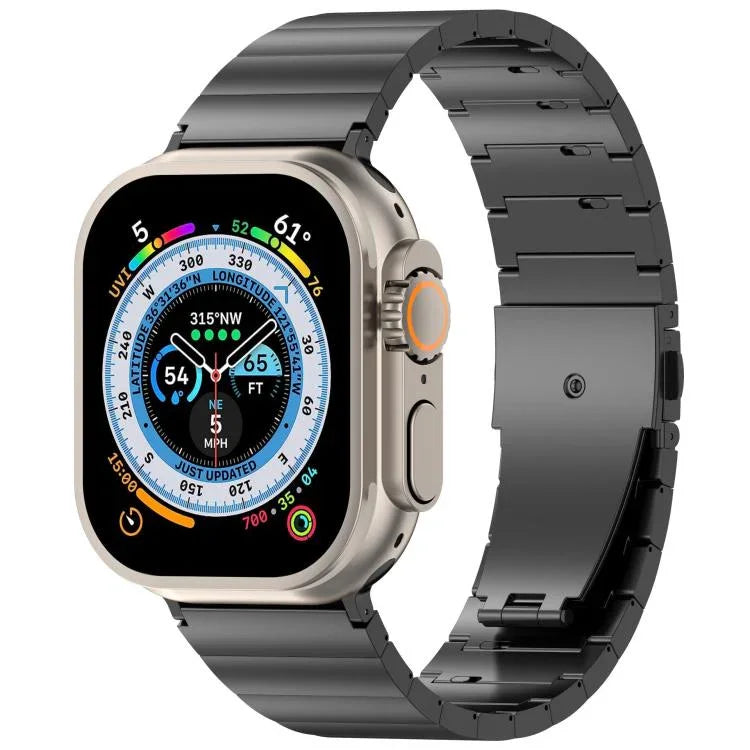 Pulseira de Relógio com Fivela Plana de Libertação Rápida de Uma Conta em Liga de Titânio, Para Apple Watch 46mm / 49mm / 45mm / 44mm, Para Apple Watch 42mm / 41mm / 40mm / 38mm