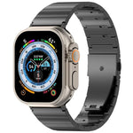 Pulseira de Relógio com Fivela Plana de Libertação Rápida de Uma Conta em Liga de Titânio, Para Apple Watch 46mm / 49mm / 45mm / 44mm, Para Apple Watch 42mm / 41mm / 40mm / 38mm