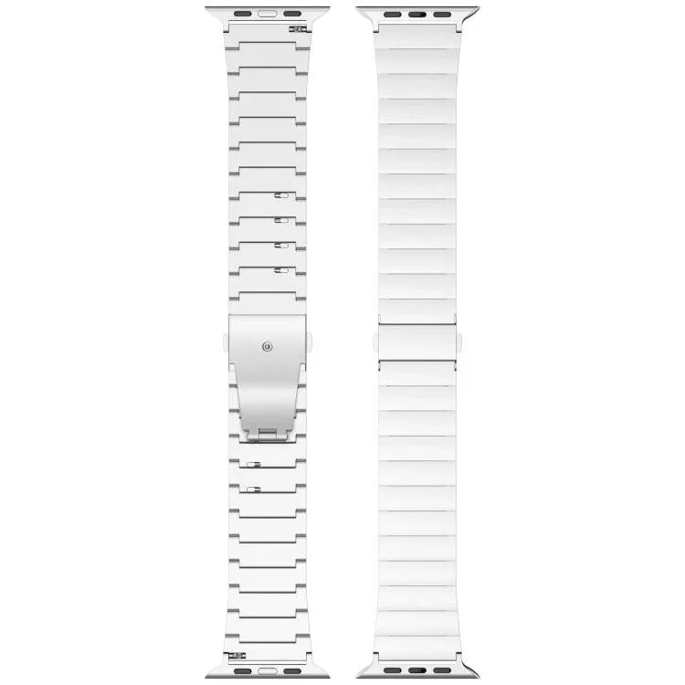 Pulseira de Relógio com Fivela Plana de Libertação Rápida de Uma Conta em Liga de Titânio, Para Apple Watch 46mm / 49mm / 45mm / 44mm, Para Apple Watch 42mm / 41mm / 40mm / 38mm