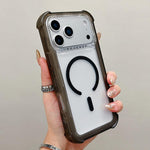 Capa de telemóvel híbrida em TPU mate transparente e PC 3 em 1 com MagSafe, para iPhone 17 Pro Max, para iPhone 17 Pro, para iPhone 17, para iPhone Air, para iPhone 16 Pro Max, para iPhone 16 Pro, para iPhone 16 Plus, para iPhone 16