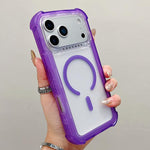 Capa de telemóvel híbrida em TPU mate transparente e PC 3 em 1 com MagSafe, para iPhone 17 Pro Max, para iPhone 17 Pro, para iPhone 17, para iPhone Air, para iPhone 16 Pro Max, para iPhone 16 Pro, para iPhone 16 Plus, para iPhone 16