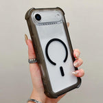 Capa de telemóvel híbrida em TPU mate transparente e PC 3 em 1 com MagSafe, para iPhone 17 Pro Max, para iPhone 17 Pro, para iPhone 17, para iPhone Air, para iPhone 16 Pro Max, para iPhone 16 Pro, para iPhone 16 Plus, para iPhone 16