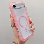 Capa de telemóvel híbrida em TPU mate transparente e PC 3 em 1 com MagSafe, para iPhone 17 Pro Max, para iPhone 17 Pro, para iPhone 17, para iPhone Air, para iPhone 16 Pro Max, para iPhone 16 Pro, para iPhone 16 Plus, para iPhone 16