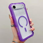 Capa de telemóvel híbrida em TPU mate transparente e PC 3 em 1 com MagSafe, para iPhone 17 Pro Max, para iPhone 17 Pro, para iPhone 17, para iPhone Air, para iPhone 16 Pro Max, para iPhone 16 Pro, para iPhone 16 Plus, para iPhone 16