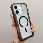 Capa de telemóvel híbrida em TPU mate transparente e PC 3 em 1 com MagSafe, para iPhone 17 Pro Max, para iPhone 17 Pro, para iPhone 17, para iPhone Air, para iPhone 16 Pro Max, para iPhone 16 Pro, para iPhone 16 Plus, para iPhone 16
