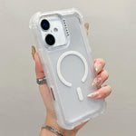 Capa de telemóvel híbrida em TPU mate transparente e PC 3 em 1 com MagSafe, para iPhone 17 Pro Max, para iPhone 17 Pro, para iPhone 17, para iPhone Air, para iPhone 16 Pro Max, para iPhone 16 Pro, para iPhone 16 Plus, para iPhone 16