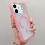 Capa de telemóvel híbrida em TPU mate transparente e PC 3 em 1 com MagSafe, para iPhone 17 Pro Max, para iPhone 17 Pro, para iPhone 17, para iPhone Air, para iPhone 16 Pro Max, para iPhone 16 Pro, para iPhone 16 Plus, para iPhone 16