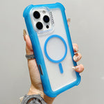 Capa de telemóvel híbrida em TPU mate transparente e PC 3 em 1 com MagSafe, para iPhone 17 Pro Max, para iPhone 17 Pro, para iPhone 17, para iPhone Air, para iPhone 16 Pro Max, para iPhone 16 Pro, para iPhone 16 Plus, para iPhone 16