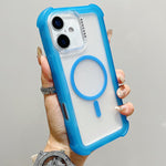 Capa de telemóvel híbrida em TPU mate transparente e PC 3 em 1 com MagSafe, para iPhone 17 Pro Max, para iPhone 17 Pro, para iPhone 17, para iPhone Air, para iPhone 16 Pro Max, para iPhone 16 Pro, para iPhone 16 Plus, para iPhone 16