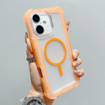 Capa de telemóvel híbrida em TPU mate transparente e PC 3 em 1 com MagSafe, para iPhone 17 Pro Max, para iPhone 17 Pro, para iPhone 17, para iPhone Air, para iPhone 16 Pro Max, para iPhone 16 Pro, para iPhone 16 Plus, para iPhone 16