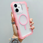 Capa de telemóvel híbrida em TPU mate transparente e PC 3 em 1 com MagSafe, para iPhone 17 Pro Max, para iPhone 17 Pro, para iPhone 17, para iPhone Air, para iPhone 16 Pro Max, para iPhone 16 Pro, para iPhone 16 Plus, para iPhone 16