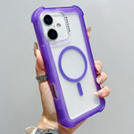 Capa de telemóvel híbrida em TPU mate transparente e PC 3 em 1 com MagSafe, para iPhone 17 Pro Max, para iPhone 17 Pro, para iPhone 17, para iPhone Air, para iPhone 16 Pro Max, para iPhone 16 Pro, para iPhone 16 Plus, para iPhone 16