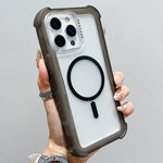 Capa de telemóvel híbrida em TPU mate transparente e PC 3 em 1 com MagSafe, para iPhone 15 Pro Max, para iPhone 15 Pro, para iPhone 15 Plus, para iPhone 15, para iPhone 14 Plus, para iPhone 14, para iPhone 14 Pro, para iPhone 14 Pro Max