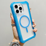 Capa de telemóvel híbrida em TPU mate transparente e PC 3 em 1 com MagSafe, para iPhone 15 Pro Max, para iPhone 15 Pro, para iPhone 15 Plus, para iPhone 15, para iPhone 14 Plus, para iPhone 14, para iPhone 14 Pro, para iPhone 14 Pro Max