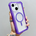 Capa de telemóvel híbrida em TPU mate transparente e PC 3 em 1 com MagSafe, para iPhone 15 Pro Max, para iPhone 15 Pro, para iPhone 15 Plus, para iPhone 15, para iPhone 14 Plus, para iPhone 14, para iPhone 14 Pro, para iPhone 14 Pro Max