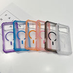 Capa de telemóvel híbrida em TPU mate transparente e PC 3 em 1 com MagSafe, para iPhone 15 Pro Max, para iPhone 15 Pro, para iPhone 15 Plus, para iPhone 15, para iPhone 14 Plus, para iPhone 14, para iPhone 14 Pro, para iPhone 14 Pro Max