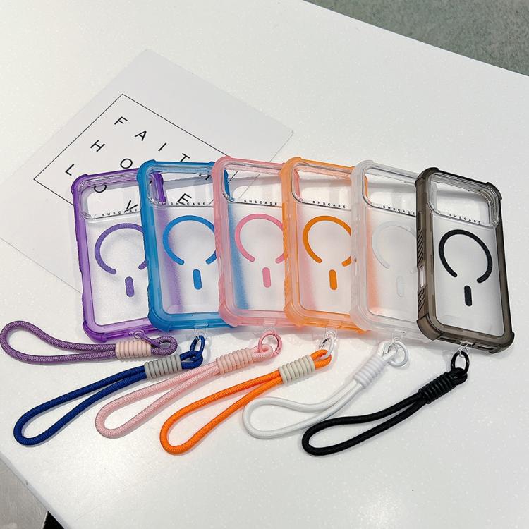 Capa de Telemóvel Híbrida TPU PC Transparente Mate 3 em 1 MagSafe com Alça de Pulso, Para iPhone 13 Pro Max, Para iPhone 13 Pro, Para iPhone 13, Para iPhone 12 Pro Max