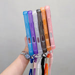 Capa de Telemóvel Híbrida TPU PC Transparente Mate 3 em 1 MagSafe com Alça de Pulso, Para iPhone 13 Pro Max, Para iPhone 13 Pro, Para iPhone 13, Para iPhone 12 Pro Max