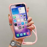 Capa de Telemóvel Híbrida TPU PC Transparente Mate 3 em 1 MagSafe com Alça de Pulso, Para iPhone 15 Pro Max, Para iPhone 15 Pro, Para iPhone 15 Plus, Para iPhone 15, Para iPhone 14 Plus, Para iPhone 14, Para iPhone 14 Pro, Para iPhone 14 Pro Max
