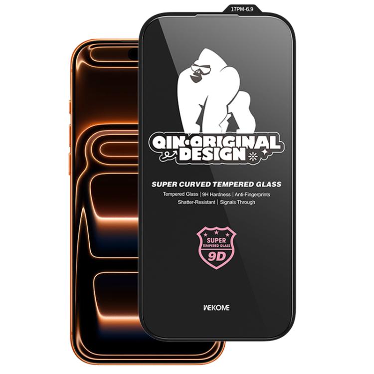 WK WTP-120 Série Qin Filme de Vidro Temperado HD Curvo 9D de Grande Arco, Para iPhone 17 Pro Max, Para iPhone 17 Pro, Para iPhone 17 / 16 Pro, Para iPhone Air