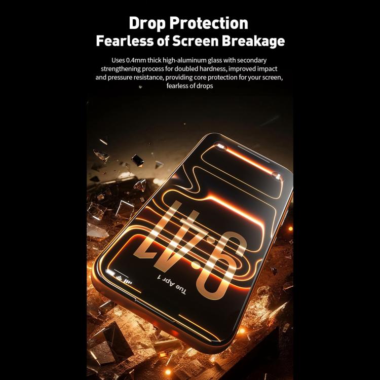 WK WTP-120 Série Qin Filme de Vidro Temperado HD Curvo 9D de Grande Arco, Para iPhone 17 Pro Max, Para iPhone 17 Pro, Para iPhone 17 / 16 Pro, Para iPhone Air