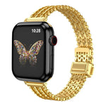 Correia de Relógio em Malha Metálica de Aço com Fecho Magnético Fino, Para Apple Watch 46mm / 49mm / 45mm / 44mm, Para Apple Watch 42mm / 41mm / 40mm / 38mm
