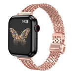 Correia de Relógio em Malha Metálica de Aço com Fecho Magnético Fino, Para Apple Watch 46mm / 49mm / 45mm / 44mm, Para Apple Watch 42mm / 41mm / 40mm / 38mm