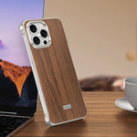 Capa de telemóvel MagSafe J TRIBE em metal sem moldura com textura de madeira, para iPhone 17 Pro Max, para iPhone 17 Pro, para iPhone 17, para iPhone Air, para iPhone 16 Pro Max, para iPhone 16 Pro, para iPhone 15 Pro Max, para iPhone 15 Pro