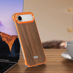 Capa de telemóvel MagSafe J TRIBE em metal sem moldura com textura de madeira, para iPhone 17 Pro Max, para iPhone 17 Pro, para iPhone 17, para iPhone Air, para iPhone 16 Pro Max, para iPhone 16 Pro, para iPhone 15 Pro Max, para iPhone 15 Pro
