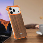 Capa de telemóvel MagSafe J TRIBE em metal sem moldura com textura de madeira, para iPhone 17 Pro Max, para iPhone 17 Pro, para iPhone 17, para iPhone Air, para iPhone 16 Pro Max, para iPhone 16 Pro, para iPhone 15 Pro Max, para iPhone 15 Pro