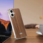 Capa de telemóvel MagSafe J TRIBE em metal sem moldura com textura de madeira, para iPhone 17 Pro Max, para iPhone 17 Pro, para iPhone 17, para iPhone Air, para iPhone 16 Pro Max, para iPhone 16 Pro, para iPhone 15 Pro Max, para iPhone 15 Pro