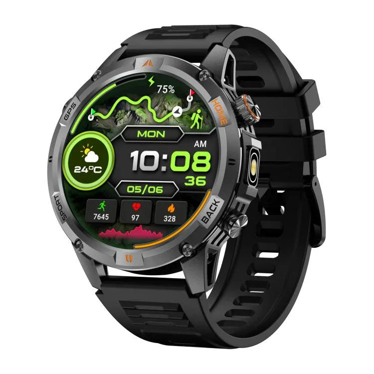 YK15 Relógio inteligente desportivo GPS com chamada Bluetooth e ecrã redondo de 1,46 polegadas