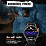 YK15 Relógio inteligente desportivo GPS com chamada Bluetooth e ecrã redondo de 1,46 polegadas