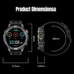 YK15 Relógio inteligente desportivo GPS com chamada Bluetooth e ecrã redondo de 1,46 polegadas