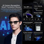 W630 Óculos inteligentes com reconhecimento fotográfico AI WiFi4 800W e chamada Bluetooth