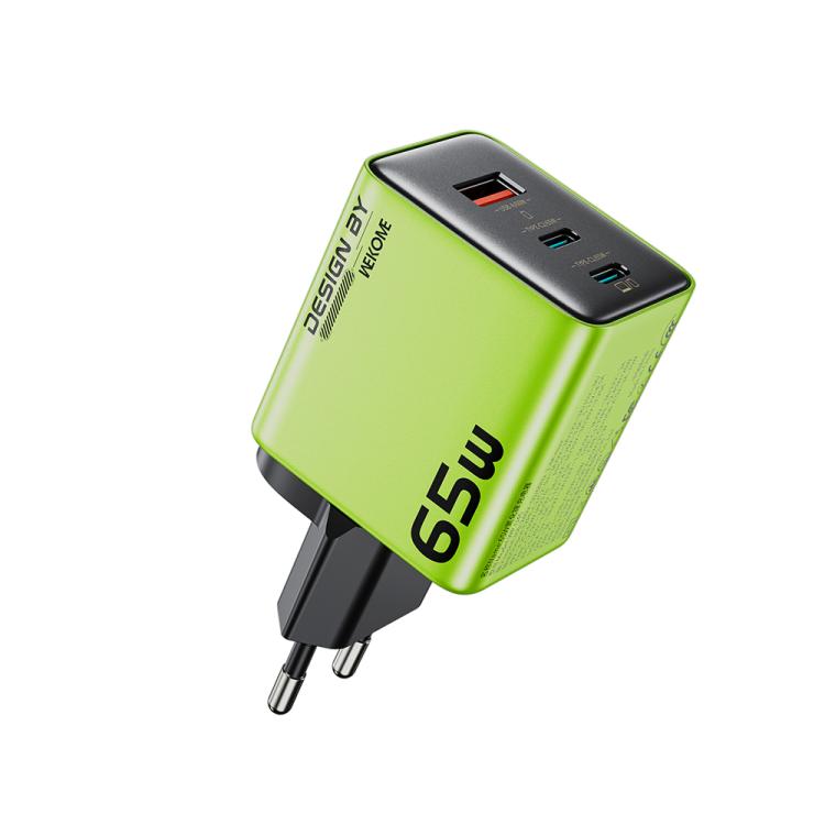 Carregador GaN WK WP-U45 Keylour 65W Type-Cx2, USB, Ficha EU, Ficha UK