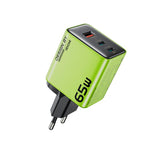 Carregador GaN WK WP-U45 Keylour 65W Type-Cx2, USB, Ficha EU, Ficha UK