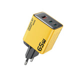 Carregador GaN WK WP-U45 Keylour 65W Type-Cx2, USB, Ficha EU, Ficha UK