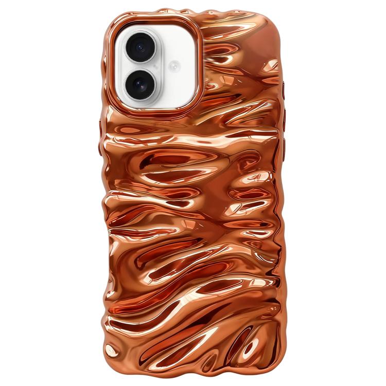 Capa de telemóvel em TPU com textura creme e eletrochapado de cobertura total, para iPhone 17, para iPhone 16 Pro Max