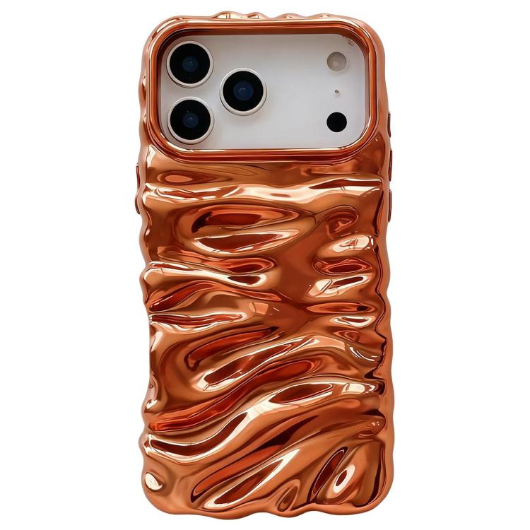 Capa de telemóvel em TPU com textura creme e eletrochapado de cobertura total, para iPhone 17, para iPhone 16 Pro Max